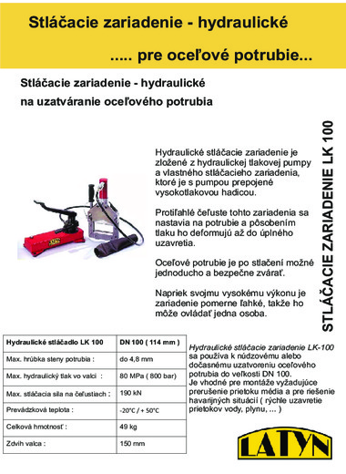 Stlačovací zařízení LK-100